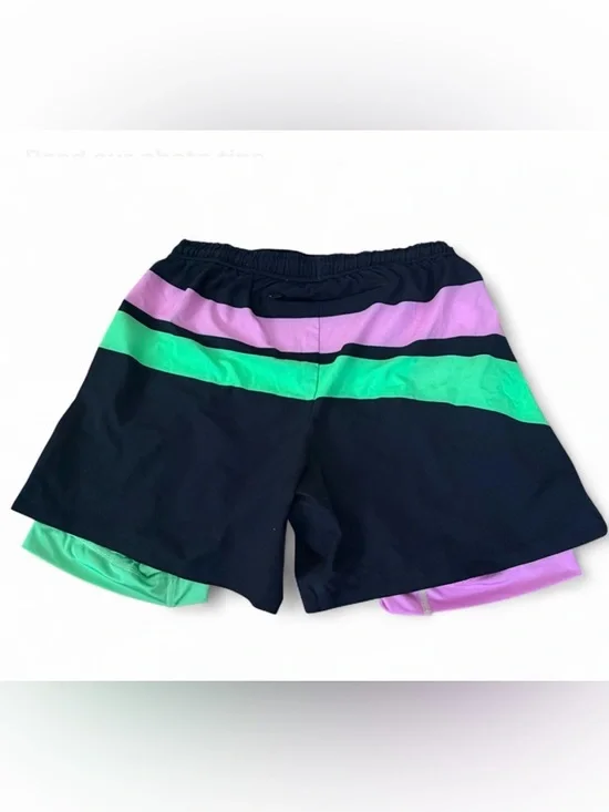 Chubbies Swim Trunks Men’s Small 5.5 Lined Stretch Retro Beach Shorts Black Pink - Picture 4 of 10